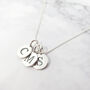 Initial Letter Personalised Charm Silver Necklace, thumbnail 8 of 8
