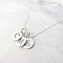 Initial Letter Personalised Charm Silver Necklace, thumbnail 8 of 8