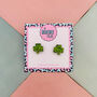 Green Clover Glitter Stud Earrings, thumbnail 1 of 5