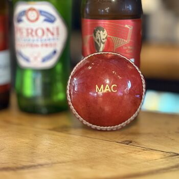 Personalised Cricket Ball Bottle Opener Cricket Gift, 7 of 12