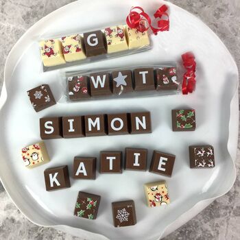 Personalised Christmas Chocolates Initials/Names Gift, 2 of 5