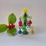 Handmade Tiny Glass Tree With Multicoloured Baubles, thumbnail 1 of 8