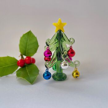 Handmade Tiny Glass Tree With Multicoloured Baubles, 2 of 8