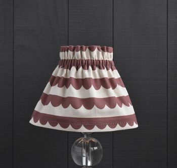 Dolly Raspberry Scallop Scrunchie Lampshade, 2 of 4