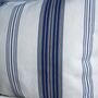 Handmade Repurposed Fabric Blue Stripes Cushion, thumbnail 2 of 4