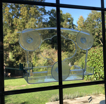 Double Pack Of Clear View Window Bird Feeders, 5 of 5