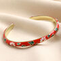 Cloisonné Bangle In Gold Plating, thumbnail 9 of 10