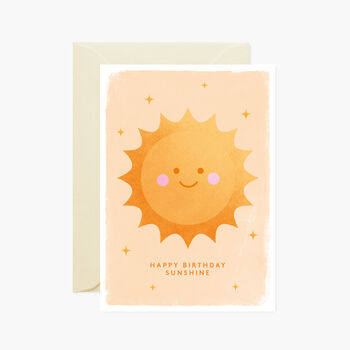 Happy Birthday Sunshine Greeting Card, 2 of 2