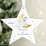 Personalised The Snowman Gold Wooden Star Decoration, thumbnail 2 of 3