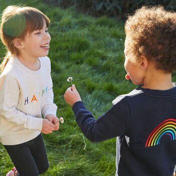 'Dreamer' Rainbow Embroidered Children's Sweatshirt, 4 of 12