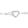 Silver Hook And Heart Pendant Multi Chain Lariat Necklace, thumbnail 4 of 12