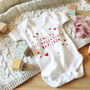 Personalised First Valentine's Day 2024 Babygrow, thumbnail 6 of 6