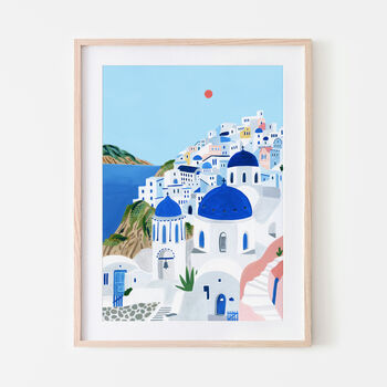 Santorini, Greece Travel Art Print, 4 of 7