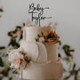 Wooden Wedding Cake Topper With A Date Fh1, thumbnail 7 of 9
