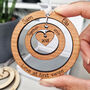 Wooden Couples Personalised Hoop Decoration, thumbnail 1 of 4