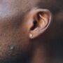 Micro 925 Moisante Diamond Stud Earring For Men, thumbnail 5 of 7