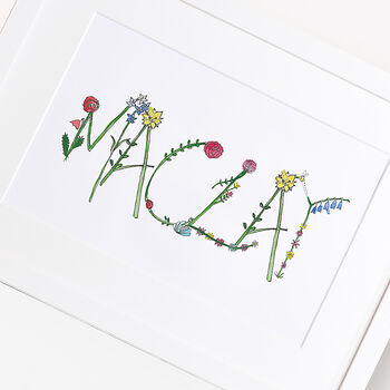 Personalised Flowers Family Name Print, 3 of 3