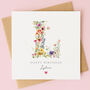 Personalised Wildflower Initial Birthday Card, thumbnail 3 of 7