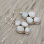 Larimar Drop Earrings: Sterling Silver Blue Gemstone, thumbnail 8 of 12