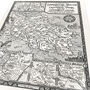 Yorkshire Dales Map Hand Drawn Fine Art Print, thumbnail 4 of 12