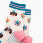 Party Dogs Bamboo Socks In Cream, thumbnail 2 of 4