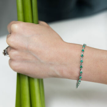 Emerald And Silver Bracelet, 3 of 5