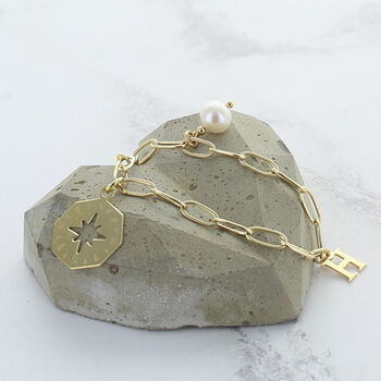 Compass Personalised Charm Bracelet, 2 of 3