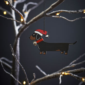 Dachshund / Sausage Dog Christmas Decoration Personalisation Available, 5 of 6