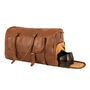 Brown Leather Overnight Bag With Shoe Compartment, thumbnail 8 of 11