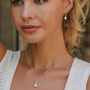April Birthstone White Topaz Sterling Silver Necklace, thumbnail 5 of 11