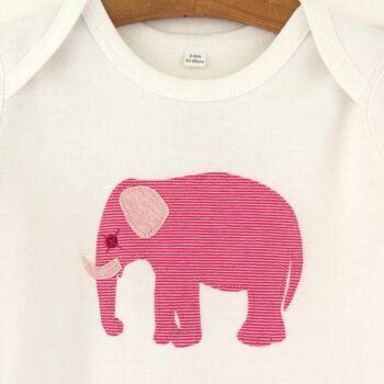 Pink Elephant Sleepsuit, 3 of 3