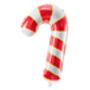 Red Candy Cane Christmas Balloon, thumbnail 2 of 2