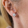 Sterling Silver Birthstone Small Disc Studs, thumbnail 6 of 12
