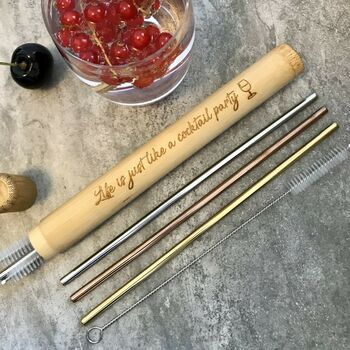 Luxury Straw And Brush Party Gift Set, 7 of 9