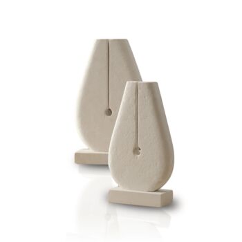Minimalist Sandstone Sculptural Vase Set, 2 of 2