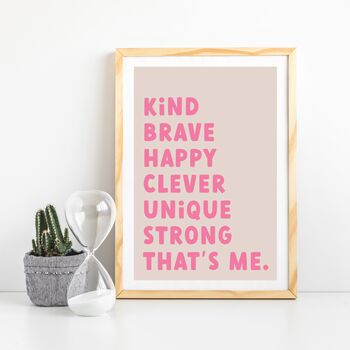 Children's Positive Affirmation Print, 3 of 9