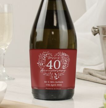 Personalised Wedding Anniversary Prosecco, 3 of 9