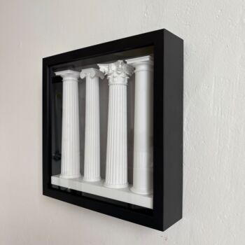 Set Of Four Framed 3D Printed Classical Columns, 5 of 6