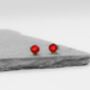 Stunning Red Artisan Stud Earrings, thumbnail 1 of 4