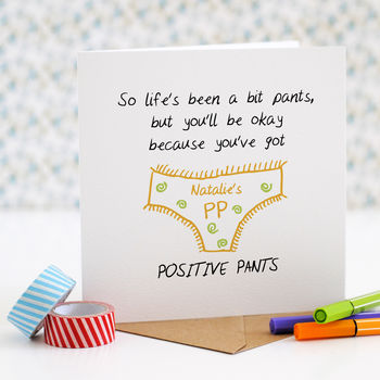 Positive Pants Thinking Of You Card, 4 of 6