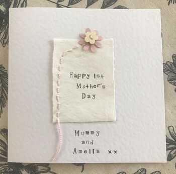 Personalised 1st Mother's Day Flower Card, 3 of 3