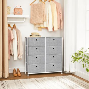 Chest Of Drawers Storage Unit Easy Pull Fabric Drawers, 3 of 12
