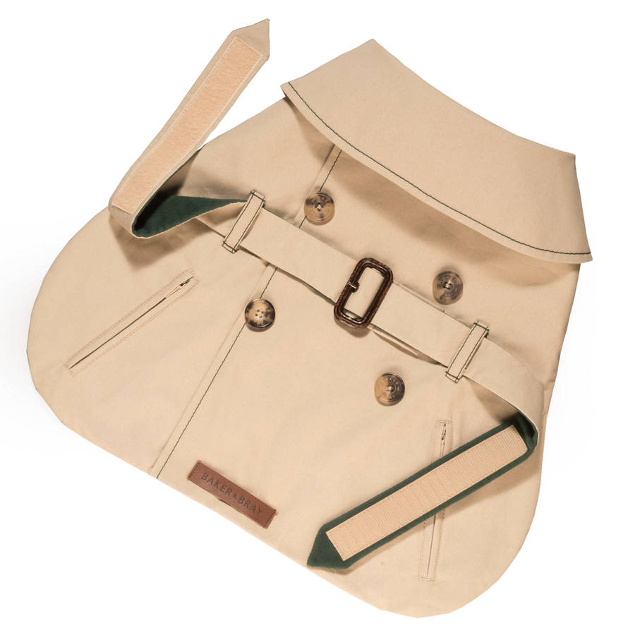 moleskin dog trench coat by baker & bray