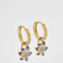 Gold Nightshade Huggie Earrings, thumbnail 3 of 8