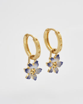 Gold Nightshade Huggie Earrings, 3 of 8