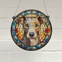 Whippet Stained Glass Effect Suncatcher, thumbnail 1 of 6