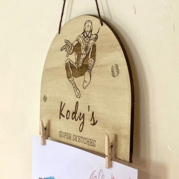 Personalised Artwork Hanger Kids Drawing Holder, 6 of 8