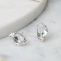 Asymmetric Bridal Stud Earrings With Swarovski Crystals, thumbnail 3 of 6