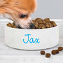 Personalised Blue Pet Bowl With Name, thumbnail 1 of 2