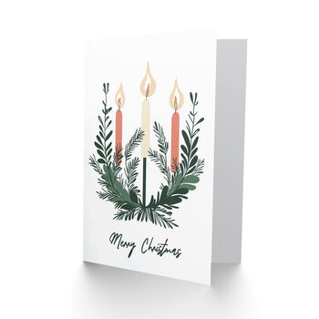 Advent Wreath Candles Modern Xmas Christmas Card, 2 of 4